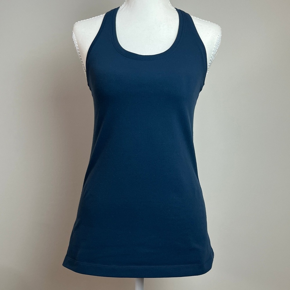 Lululemon Racerback Tank Top Teal Blue Yoga Gym Activewear Womens Size 8